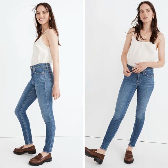 NEW Madewell Tall 9" Mid-Rise Skinny‎ Jeans in Heathfield Wash, 25T - Picture 1 of 16